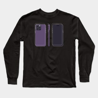 Purple phone drawing Long Sleeve T-Shirt